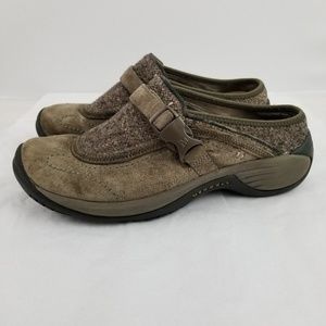 Merrell Encore Sidestep suede knit clogs Size 8